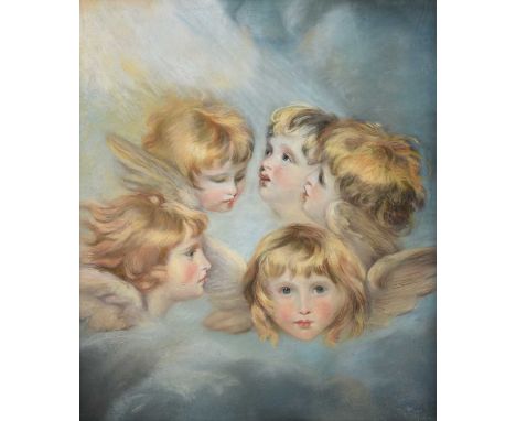 After Sir Joshua Reynolds PRA FRS FRSA (1723-1792)"A Child's Portrait in Different Views: Angel's Heads"Pastel, together with