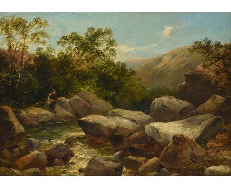 Attributed to Benjamin Williams Leader RA (1831-1923)"On the Llugwy"Signed and dated 1896, oil on panel, 33cm by 23cmTwo patc