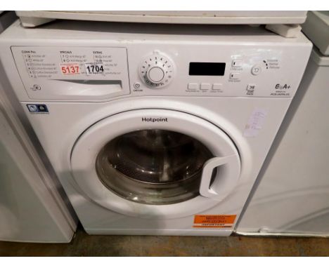 Hotpoint WM8QF 6kg A+ Aquarius washing machine. All electrical items in this lot have been PAT tested for safety and have pas