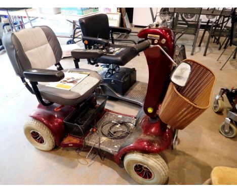 Shoprider mobility scooter no keys/ charger present. All electrical items in this lot have been PAT tested for safety and hav