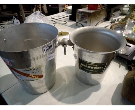 Perrier Jouet and Momm branded ice buckets (2). UK P&amp;P Group 3 (£30+VAT for the first lot and £8+VAT for subsequent lots)