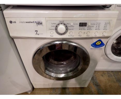 LG 7kg washing machine. All electrical items in this lot have been PAT tested for safety and have passed. This does not confi