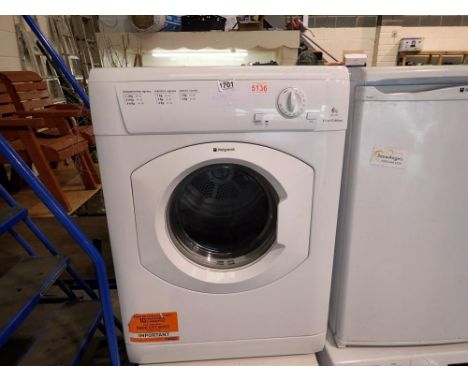 Hotpoint FETV60 6kg tumble dryer. All electrical items in this lot have been PAT tested for safety and have passed. This does