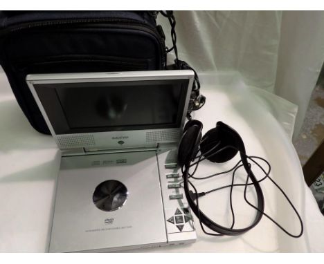 Sanyo DVD-HP58 portable DVD player with case, charger and headphones. UK P&amp;P Group 1 (£16+VAT for the first lot and £2+VA