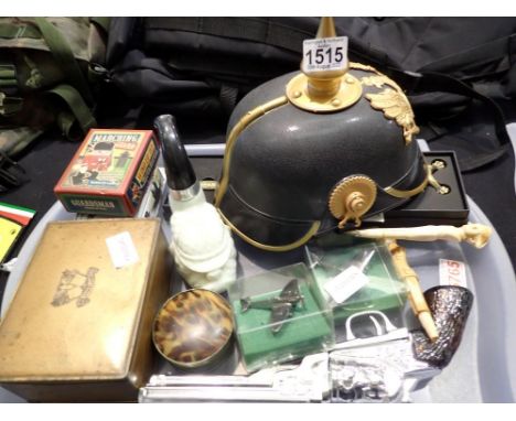 Collectables including Avon perfume bottles, cigarette tin, model planes etc. Not available for in-house P&amp;P 