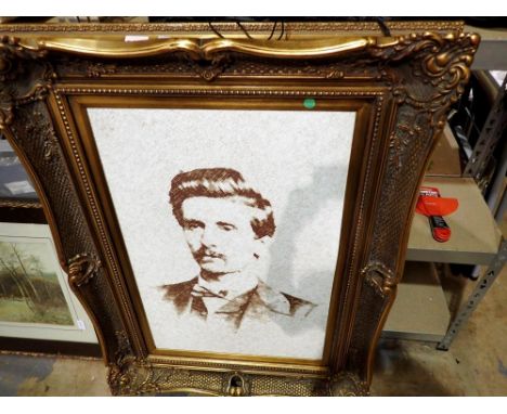 Large gilt framed print. Not available for in-house P&amp;P 