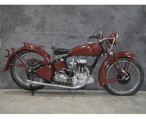 This interesting machine is comprised of an Ariel Model F frame and cycle parts powered by an Indian Prince engine. 
Ariel ha