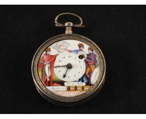 A fusee pocket watch by Breguet a Paris with painted enamel dial, celebrating Napoleon I Roi de Naples, Roi de Hollande in Si