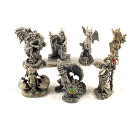 Seven various myth and magic figures