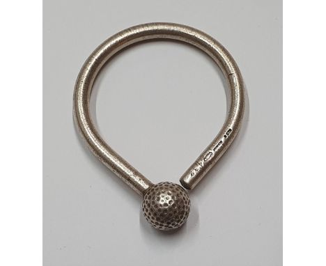 Georg Jensen silver "golf" key-ring 