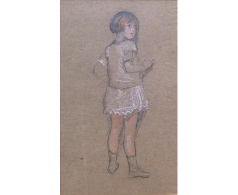 Harry John PEARSON (1872-1933) pastel "Portrait of the artists niece", studio stamped to paper verso, framed,PROVENANCE - Pur