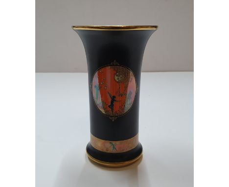Carltonware art-deco "Moonlight cameo" vase15 cm high