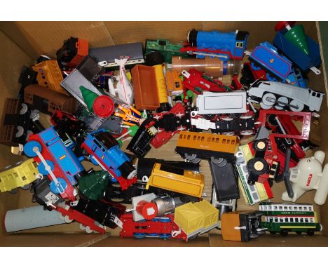 A large selection of Thomas the Tank Engine related toys; track; etc. 