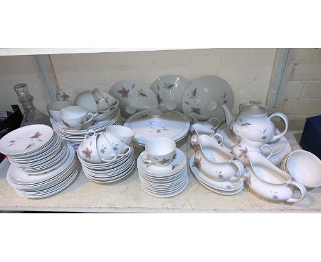 A large selection of Royal Doulton Tumbling Leaves bone china dinner ware (approx. 100 pieces) 
