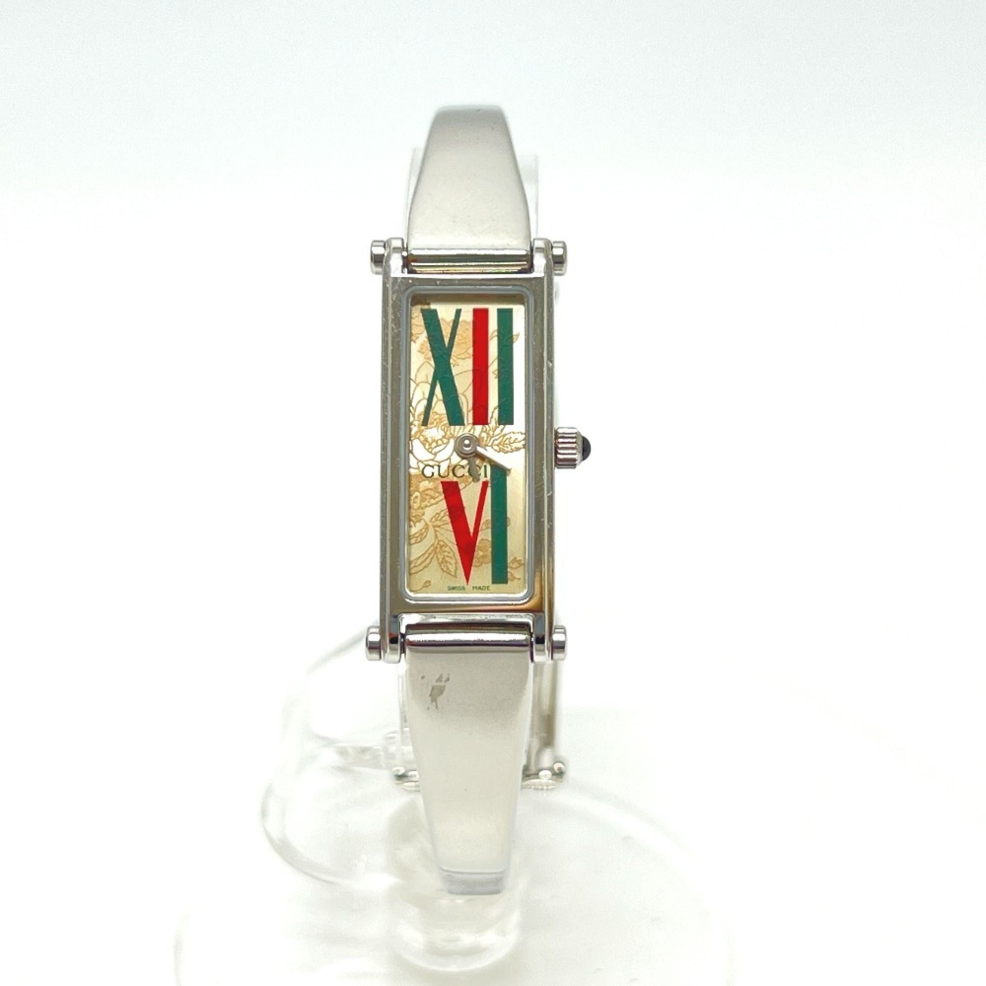 GUCCI 1500L Square Bangle Watch, Quartz Movement, Stainless Steel, Women's, Silver