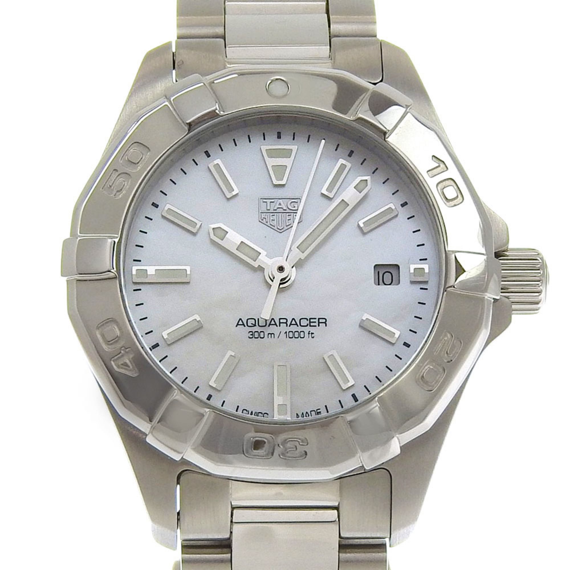TAG HEUER Aqua Racer WBD1411.BA0741 Stainless Steel Quartz Analog Display White Shell Dial Women's W