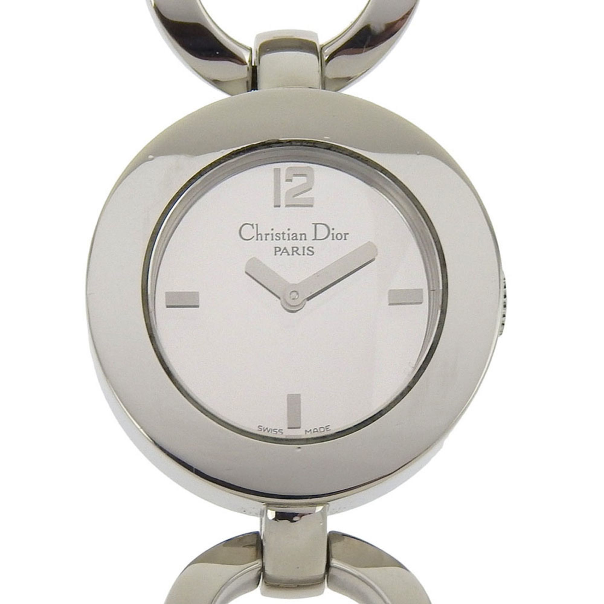Dior Maris Watch CD022110, Stainless Steel Quartz Analog Display, Black Dial, Women's