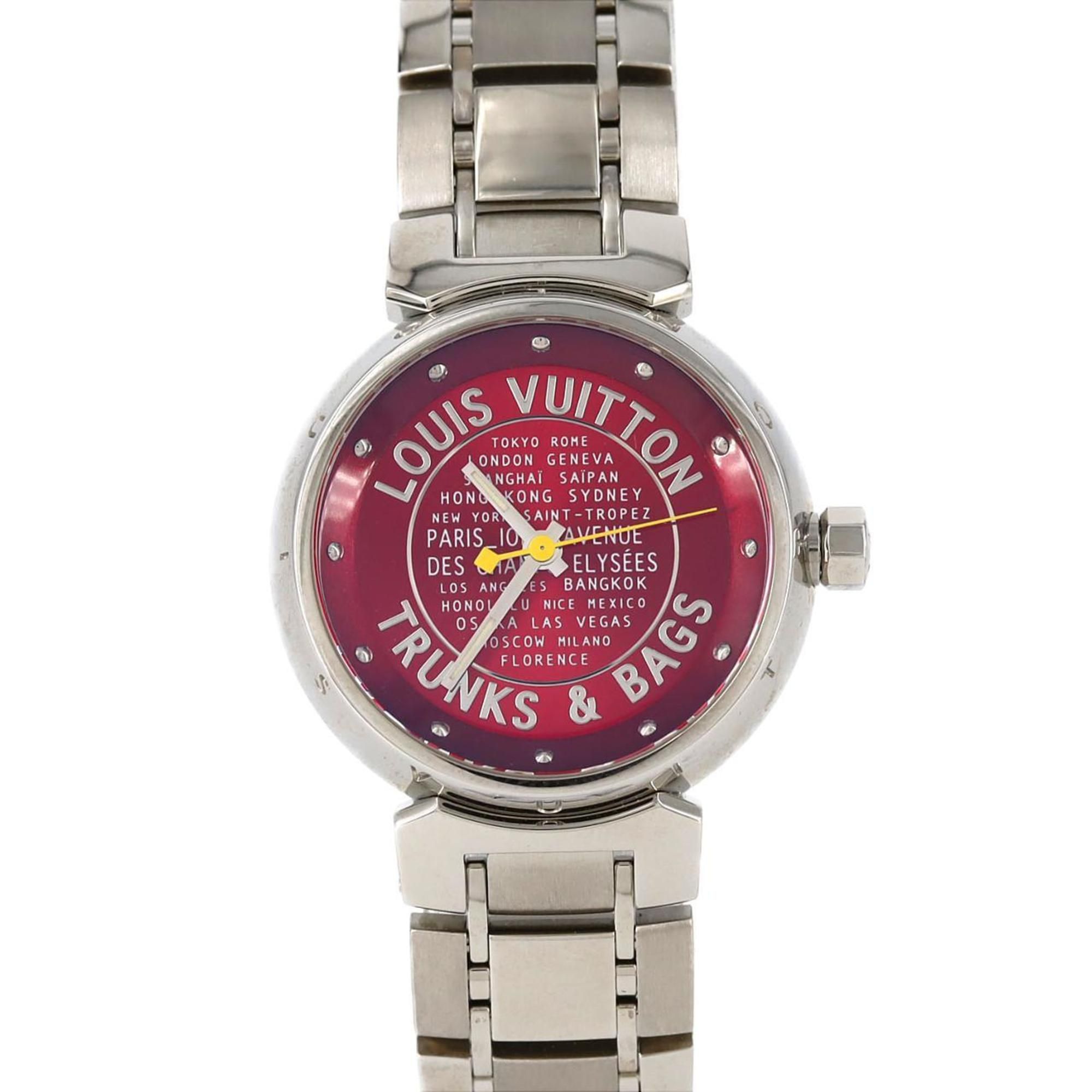 Louis Vuitton Tambour Q121N Stainless Steel Quartz Watch