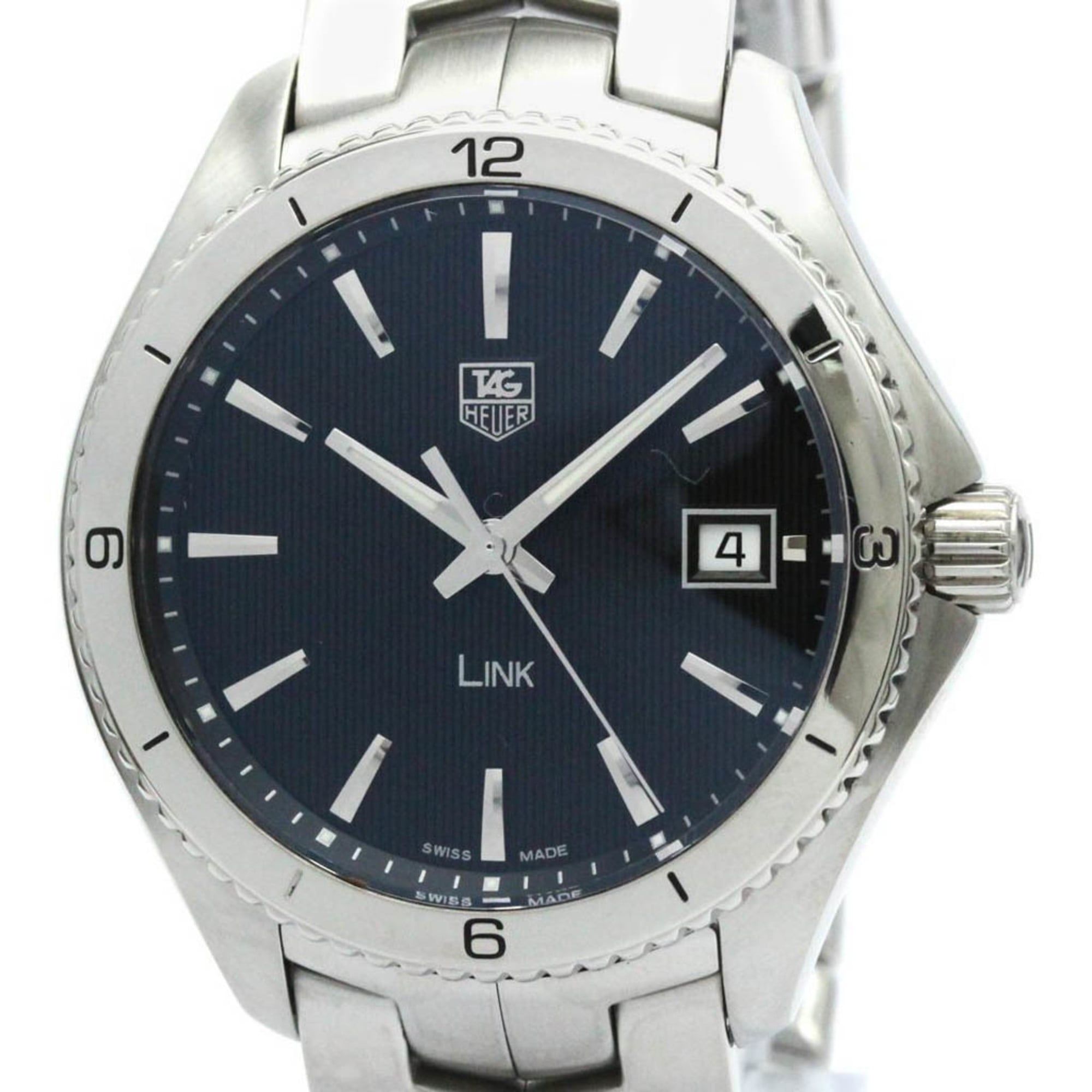 Polished TAG HEUER Link Stainless Steel Automatic Mens Watch WAT1110