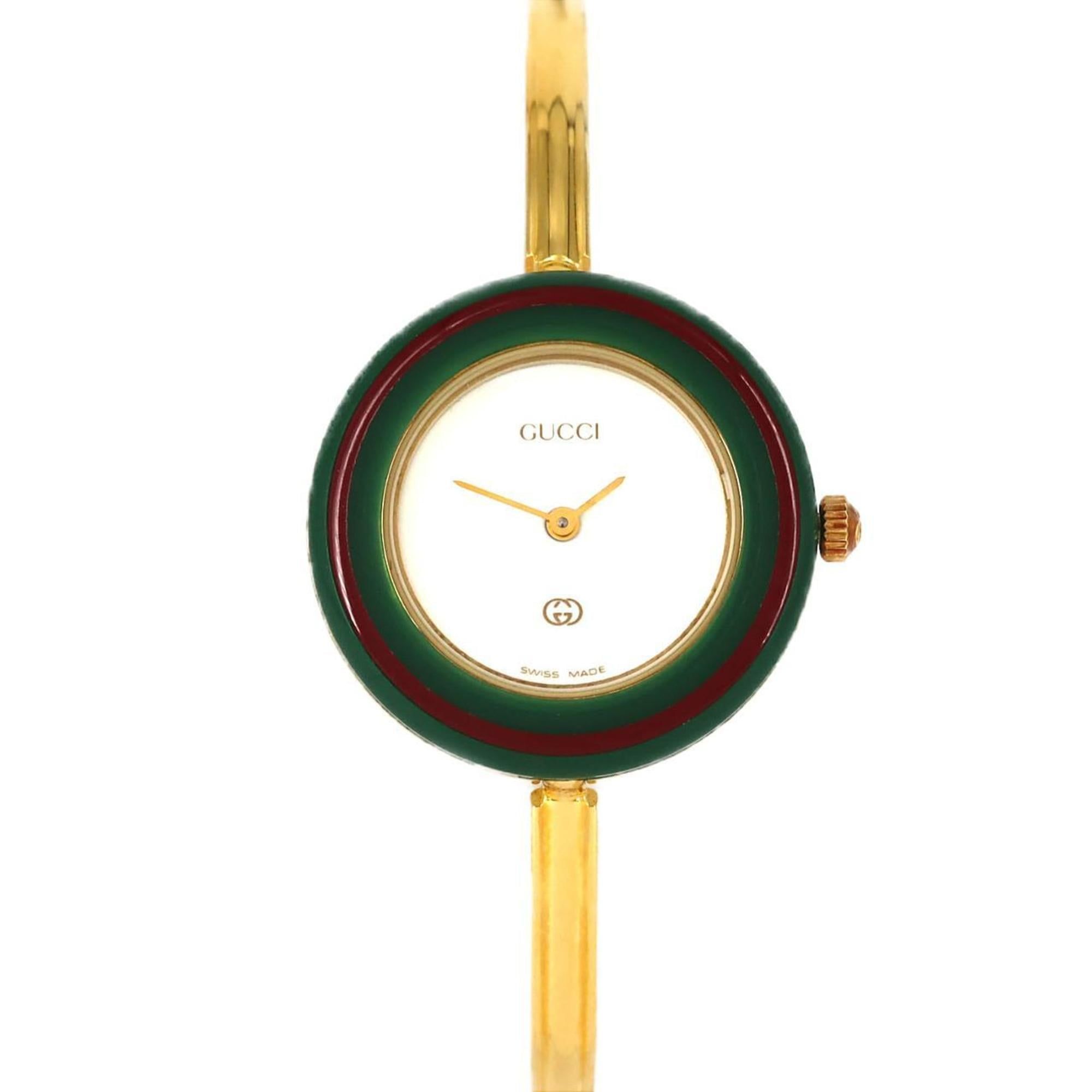 Gucci Change Ring GP Size M 11 12 Quartz Watch