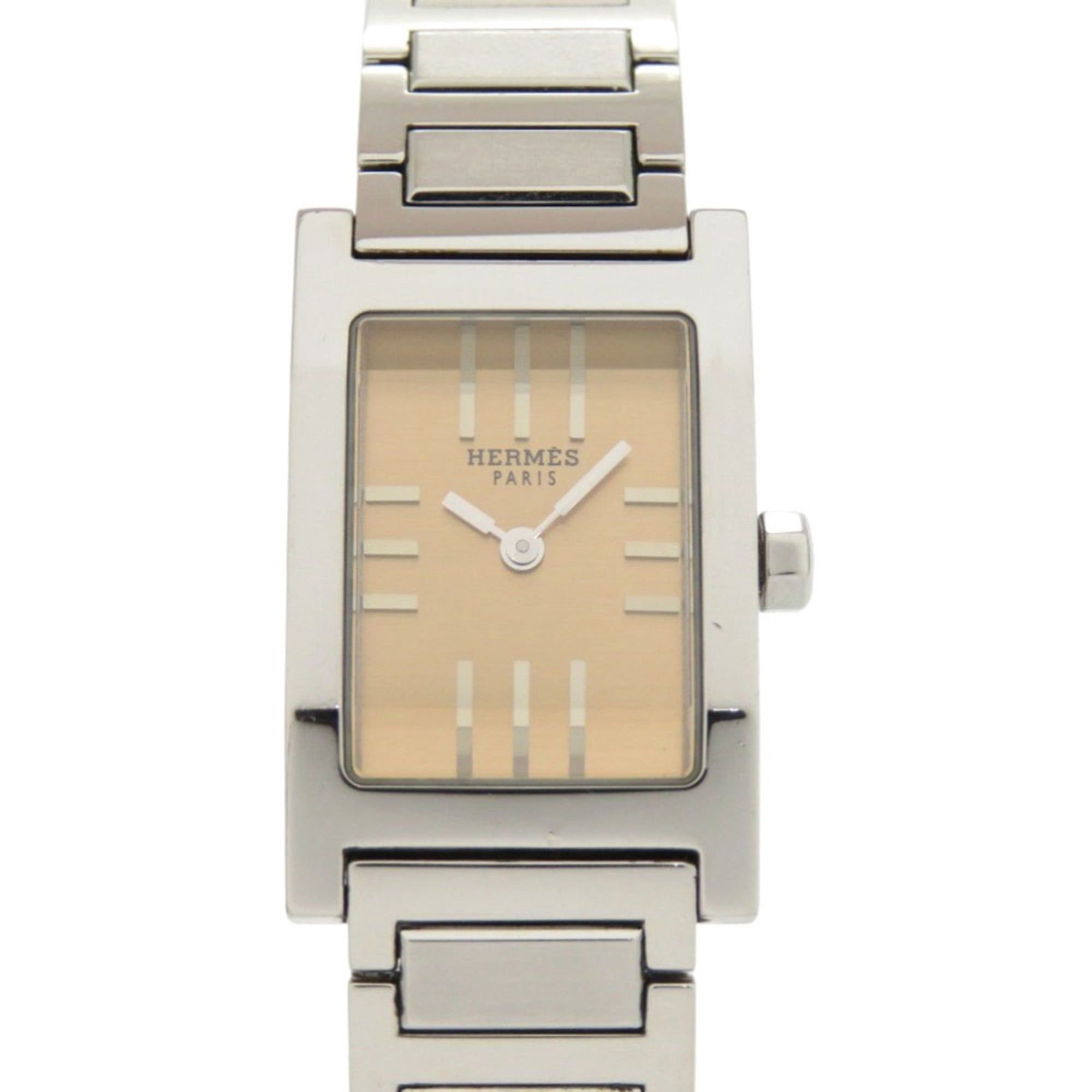 Hermès Tandem TA1.210 Orange Gold and Silver Stainless Steel Quartz Watch 0033HERMES