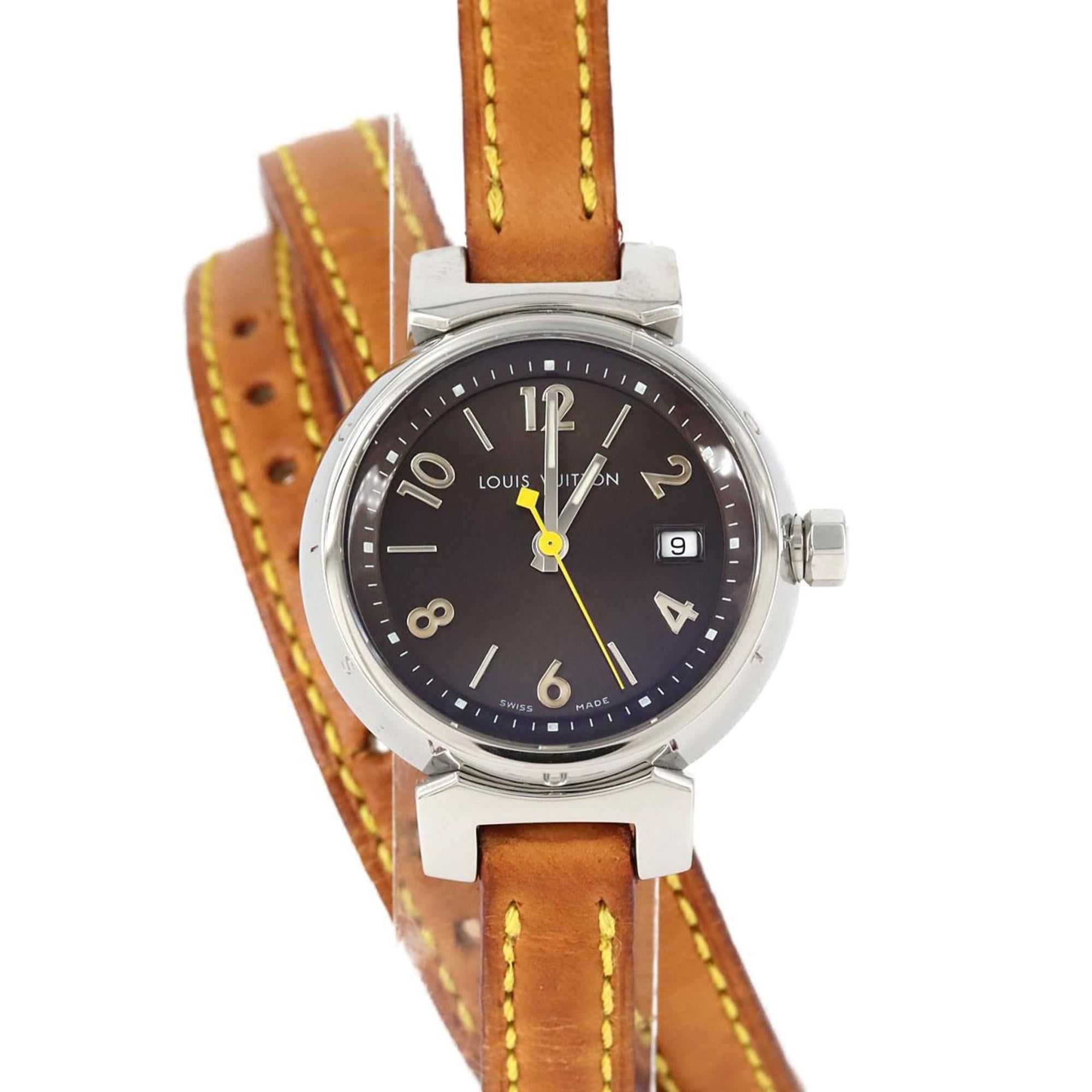 Louis Vuitton Tambour Triple Coiled Q1211 Stainless Steel Quartz Watch
