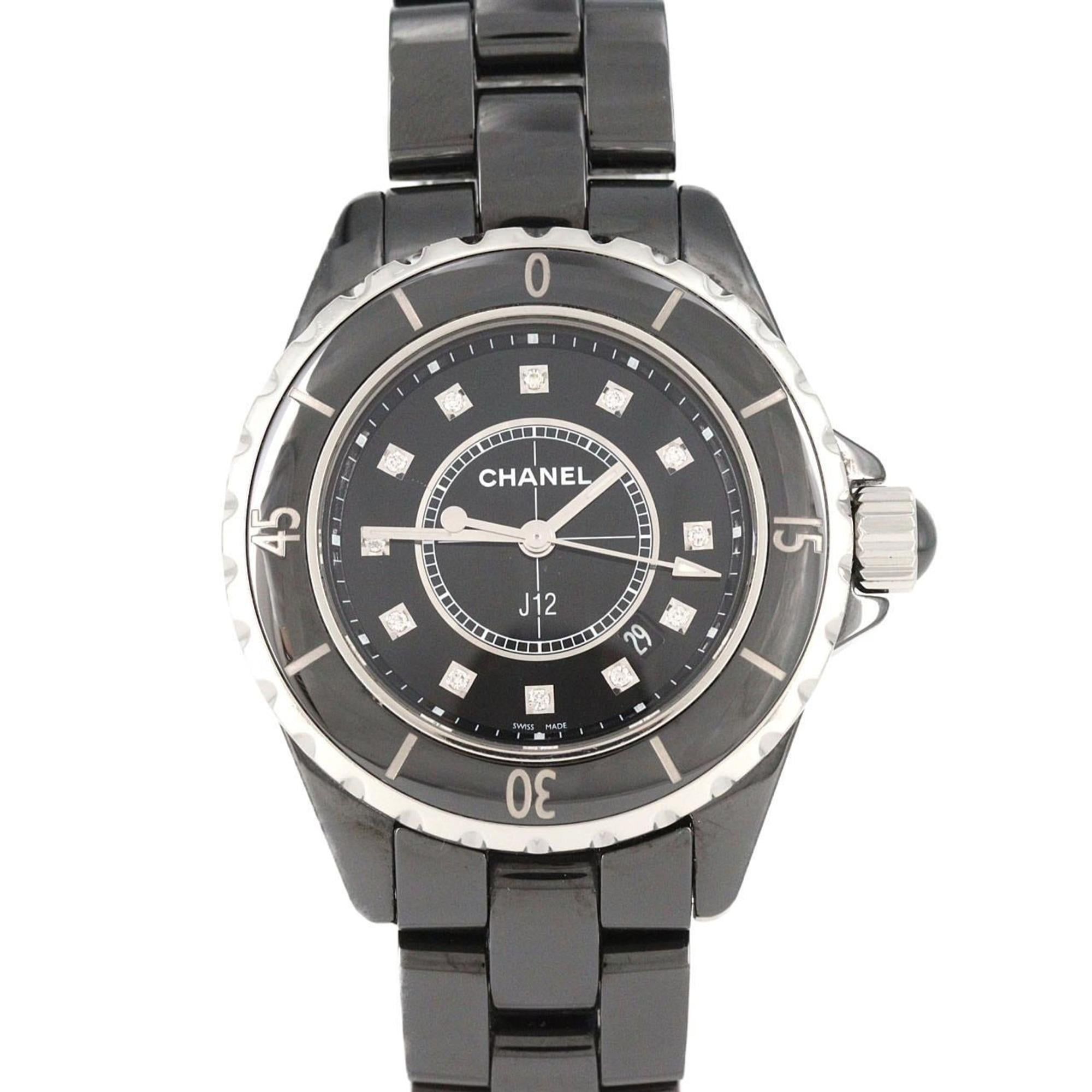 Chanel J12 33mm Ceramic 12P H1625 Quartz Watch