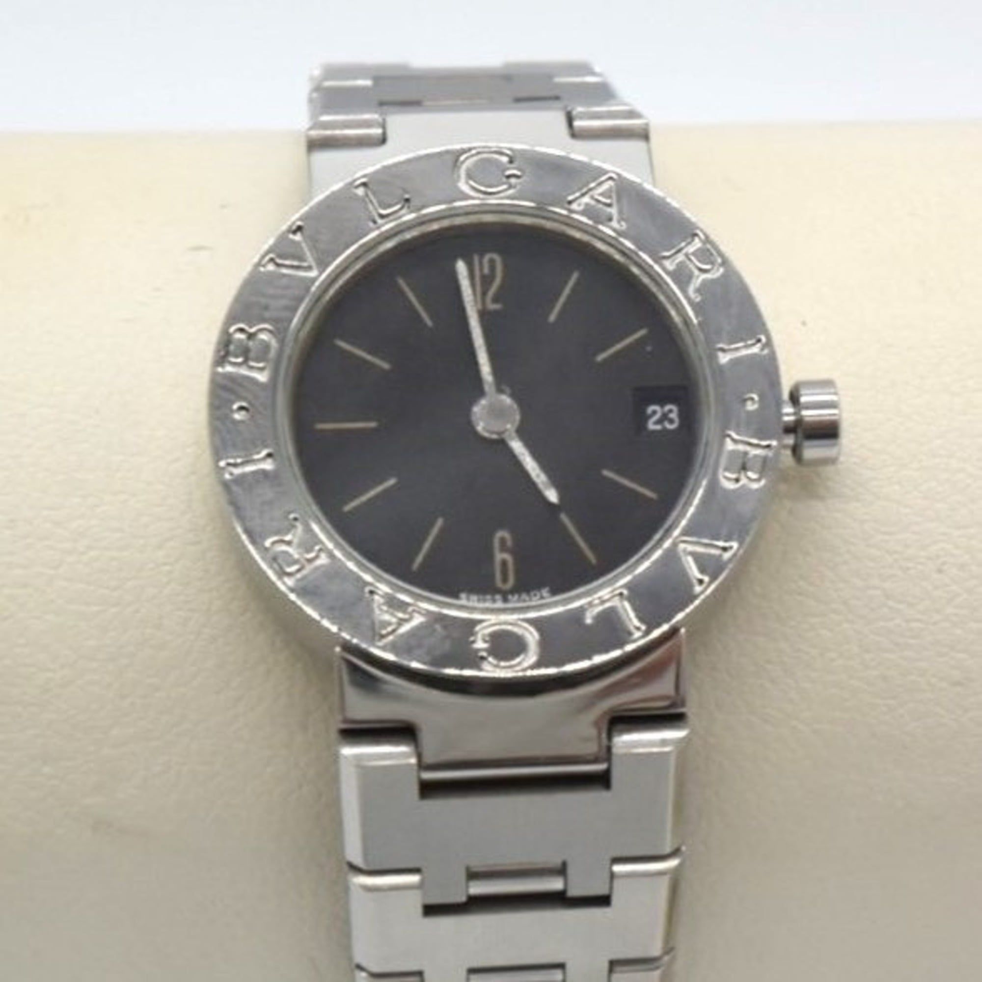 BVLGARI Bvlgari Analogue Watch Date Black Dial BB23SS Ladies