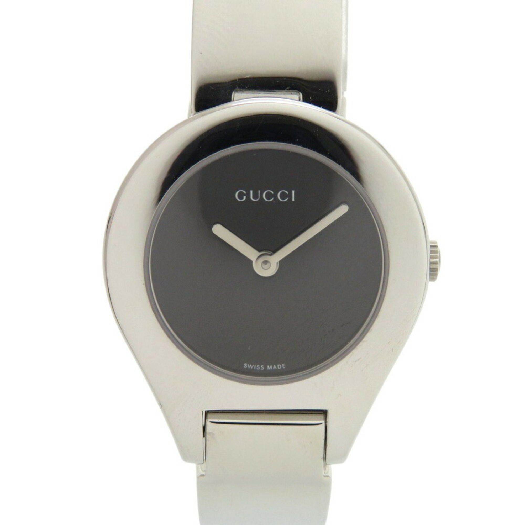 Gucci 6700L Stainless Steel Black/Silver Dial Quartz Watch 0566GUCCI