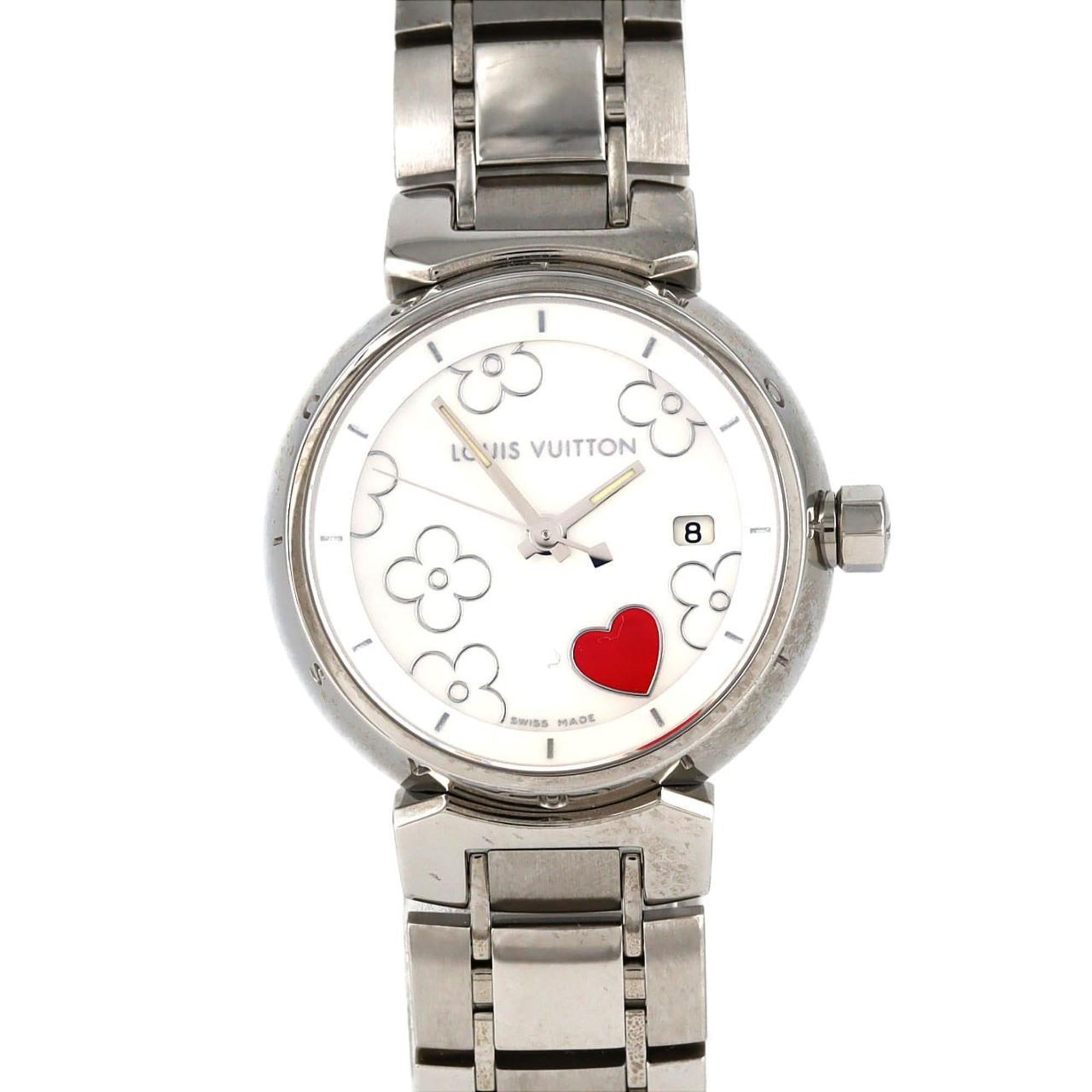 Louis Vuitton Tambour Q121A Stainless Steel Quartz Watch
