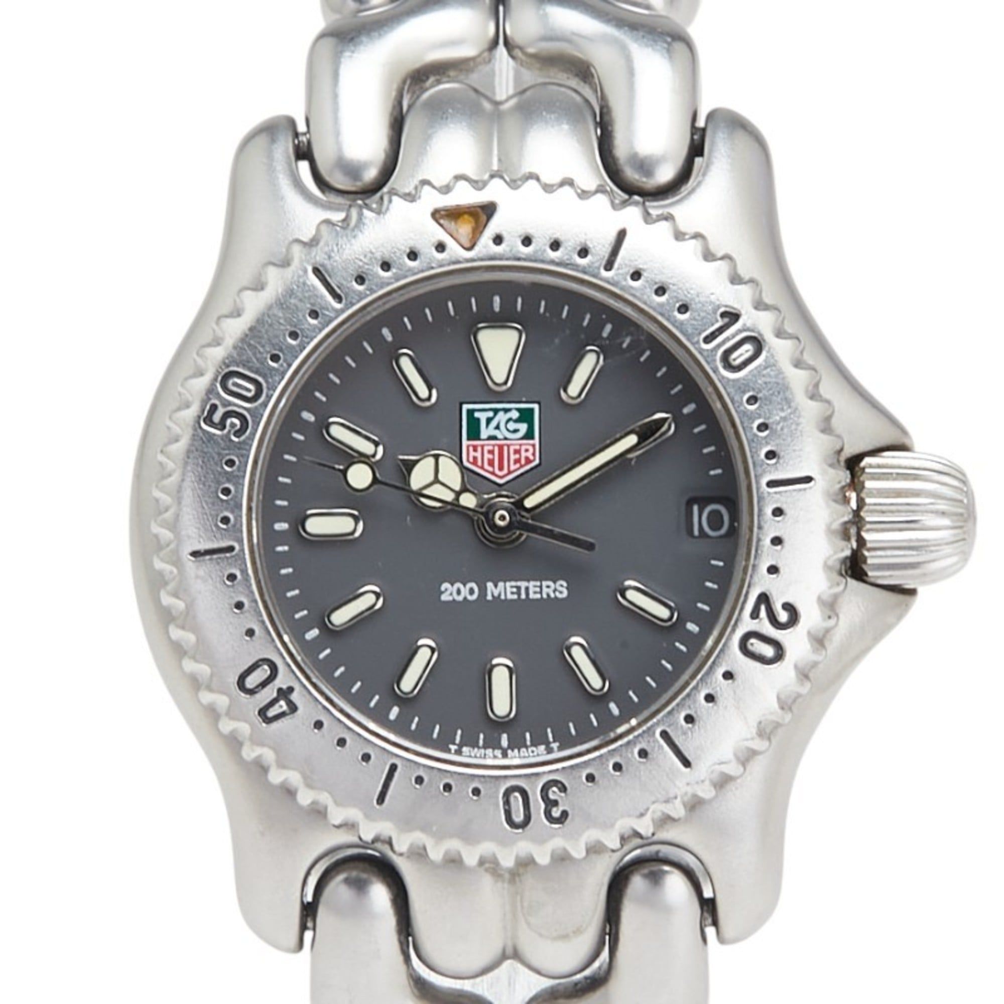 TAG Heuer Professional Watch S99.208M Quartz Black Dial Stainless Steel Women's HEUER