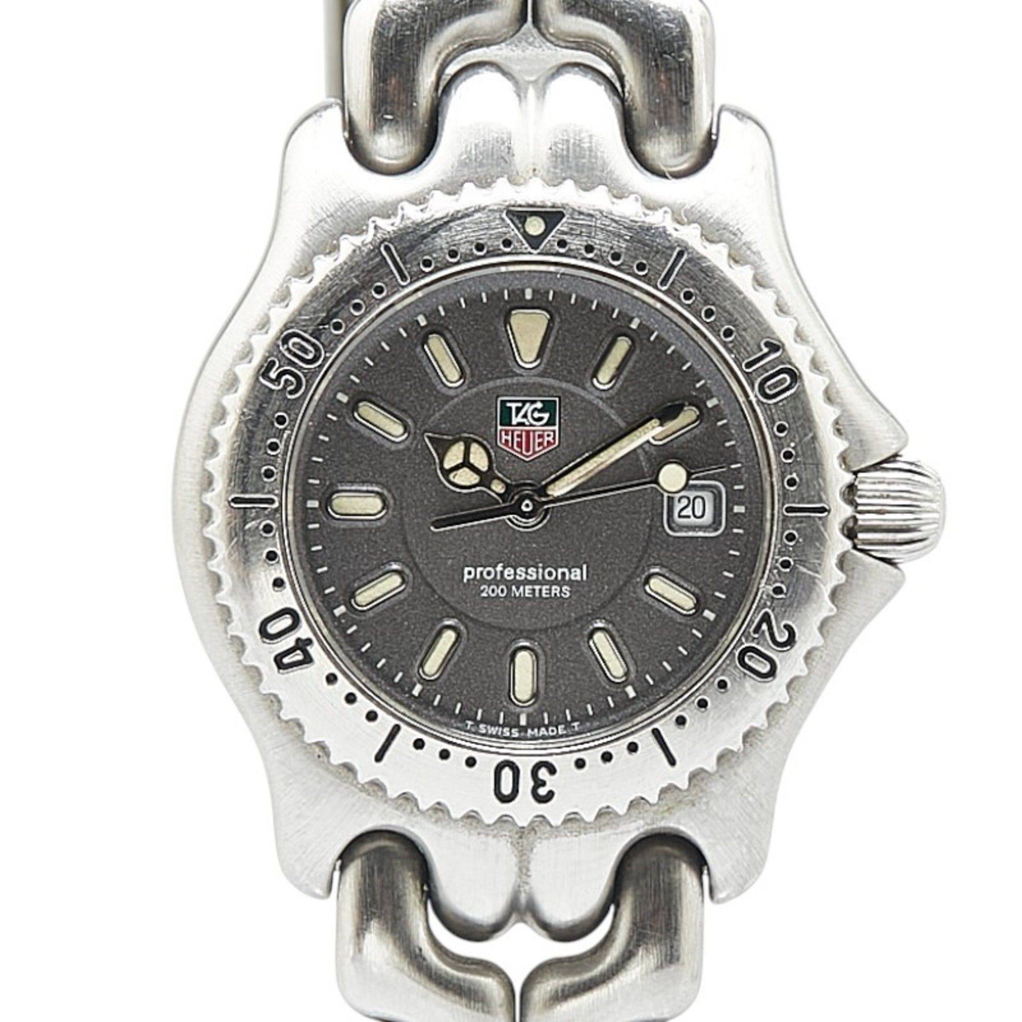 TAG Heuer Cell Watch WG1313-0 Quartz Grey Dial Stainless Steel Ladies HEUER