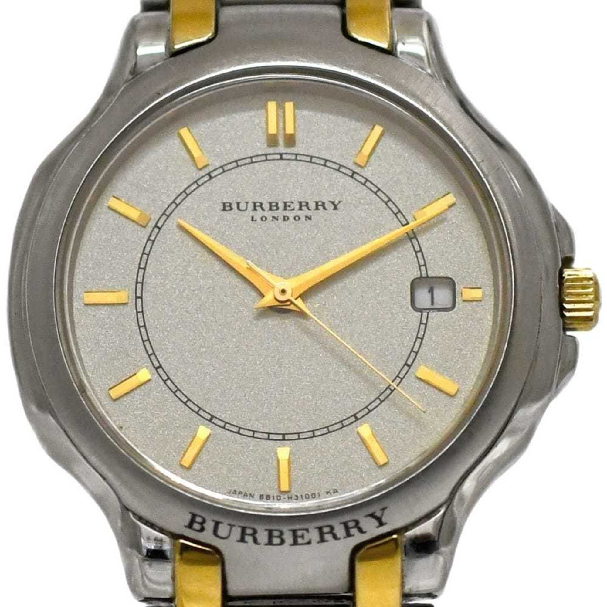 Burberry Men's GN-4S Watch, Champagne Gold, Silver, Stainless Steel Quartz Movement, Battery-Operate