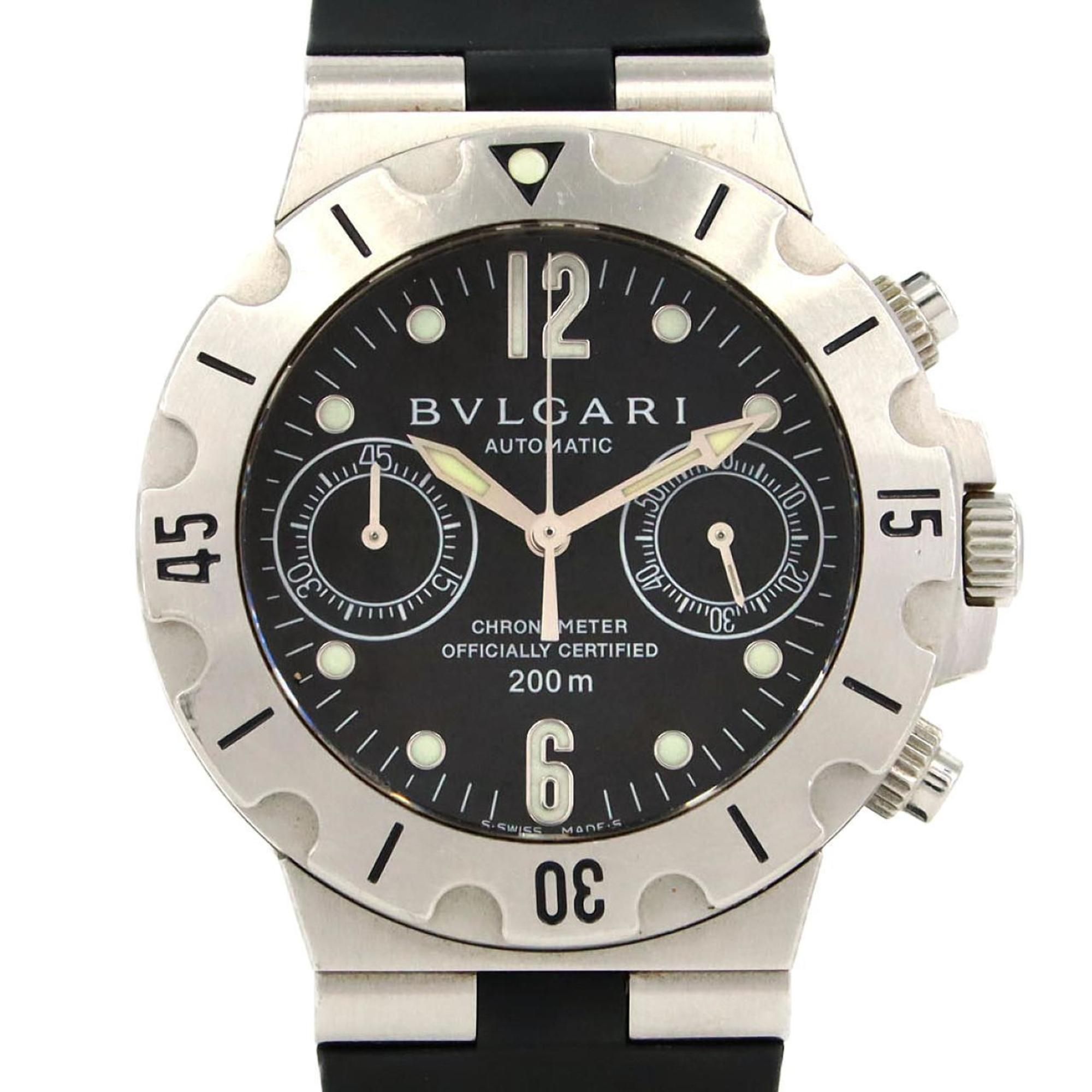 Bulgari Scuba Chrono SCB38S SCB38SV AT SS Automatic Watch