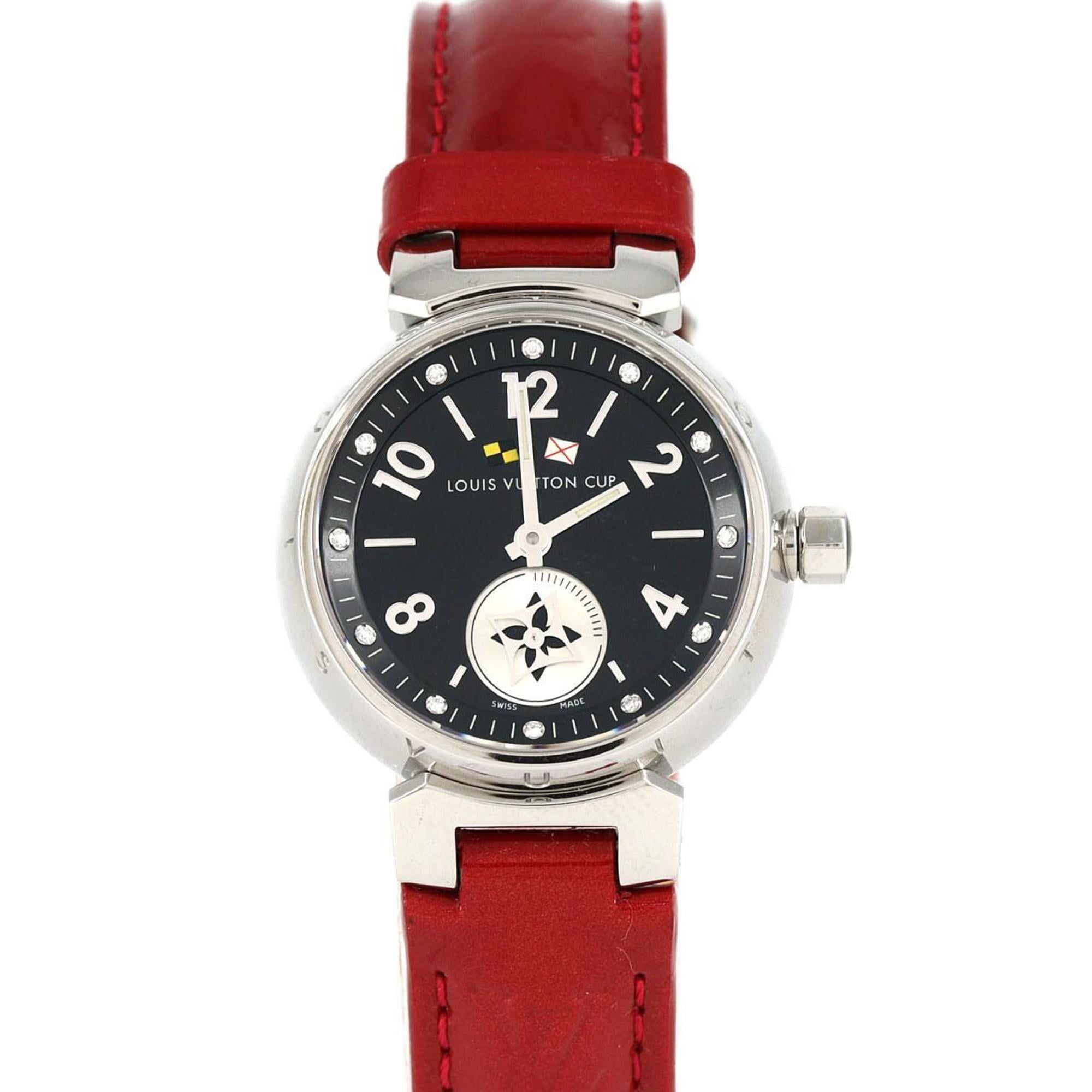 Louis Vuitton Tambour Lovely Cup 12P Q12M1 Stainless Steel Quartz Watch