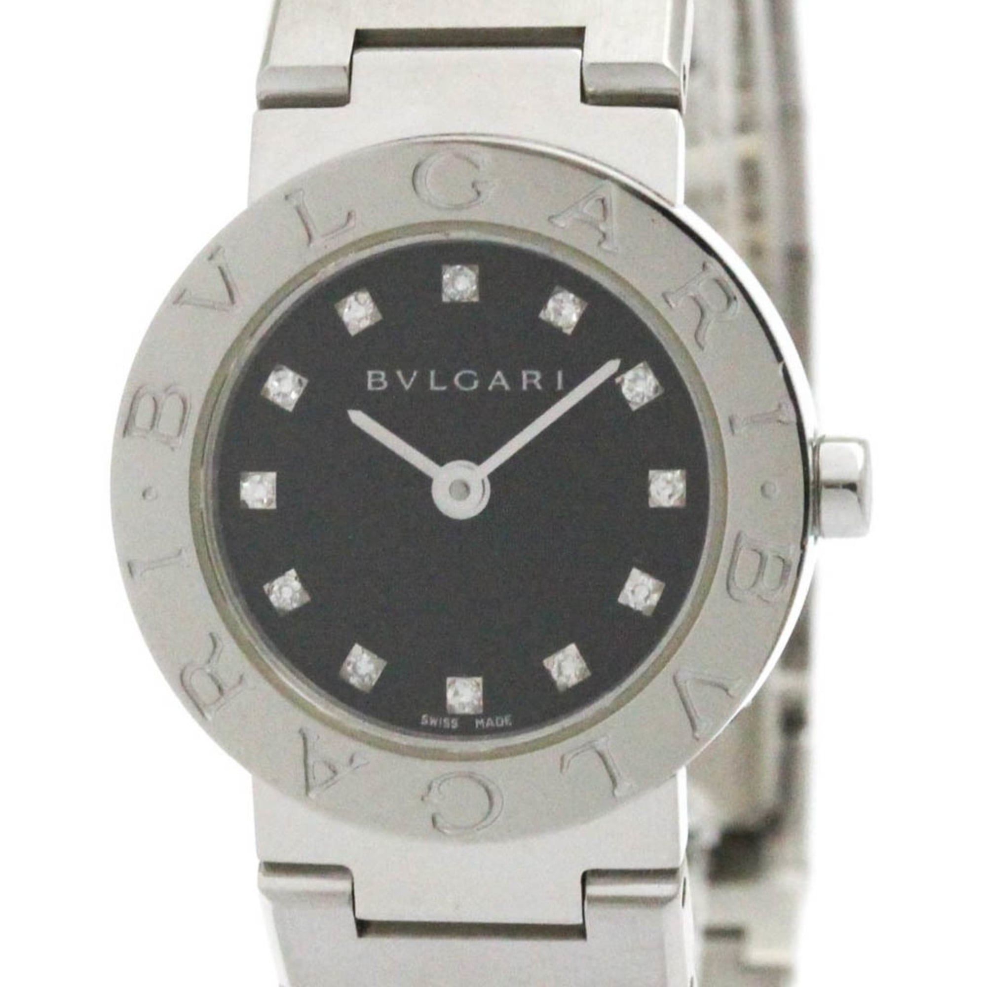 BVLGARI BVLGARI-BVLGARI Diamond Steel Quartz Ladies Watch BB23SS Polished