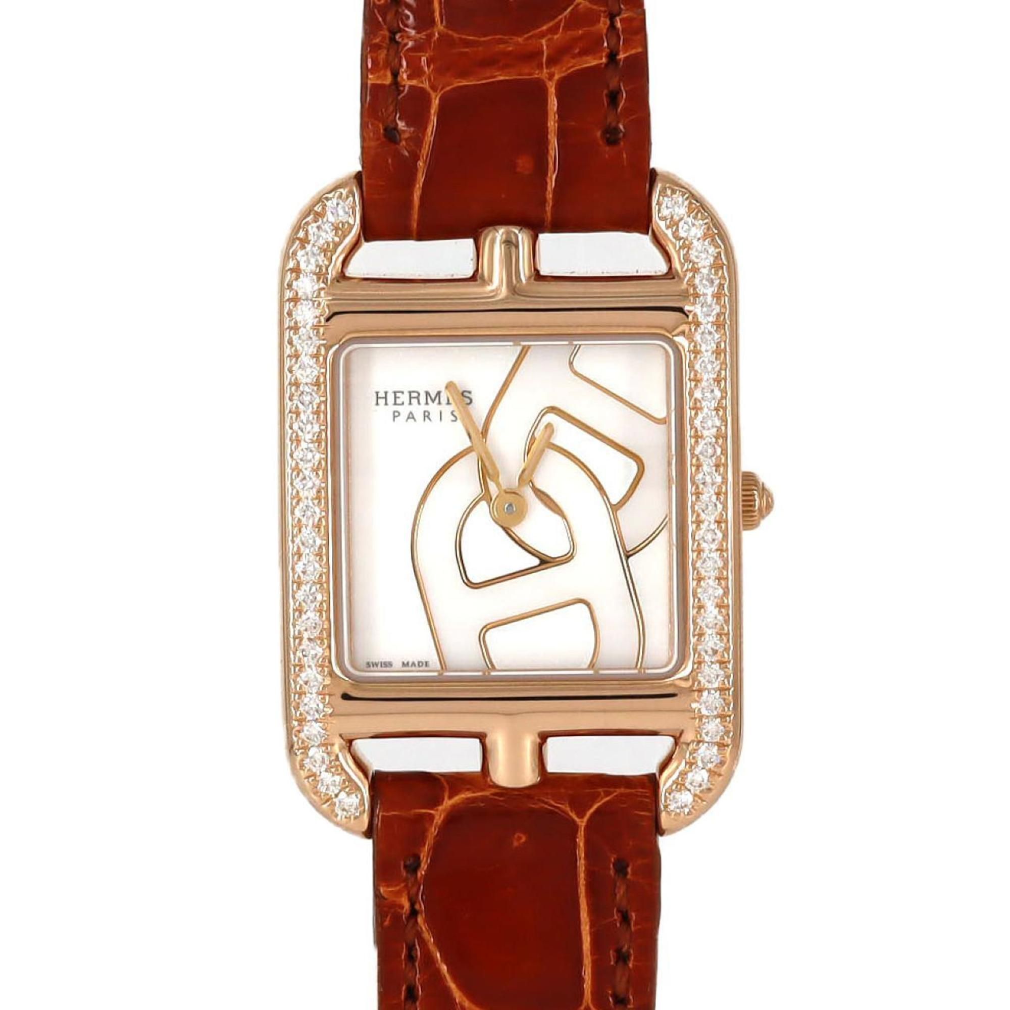 Hermès Cape Cod Chaine d'Ancrejoyer PG D CC1.371 PG/RG Quartz Watch