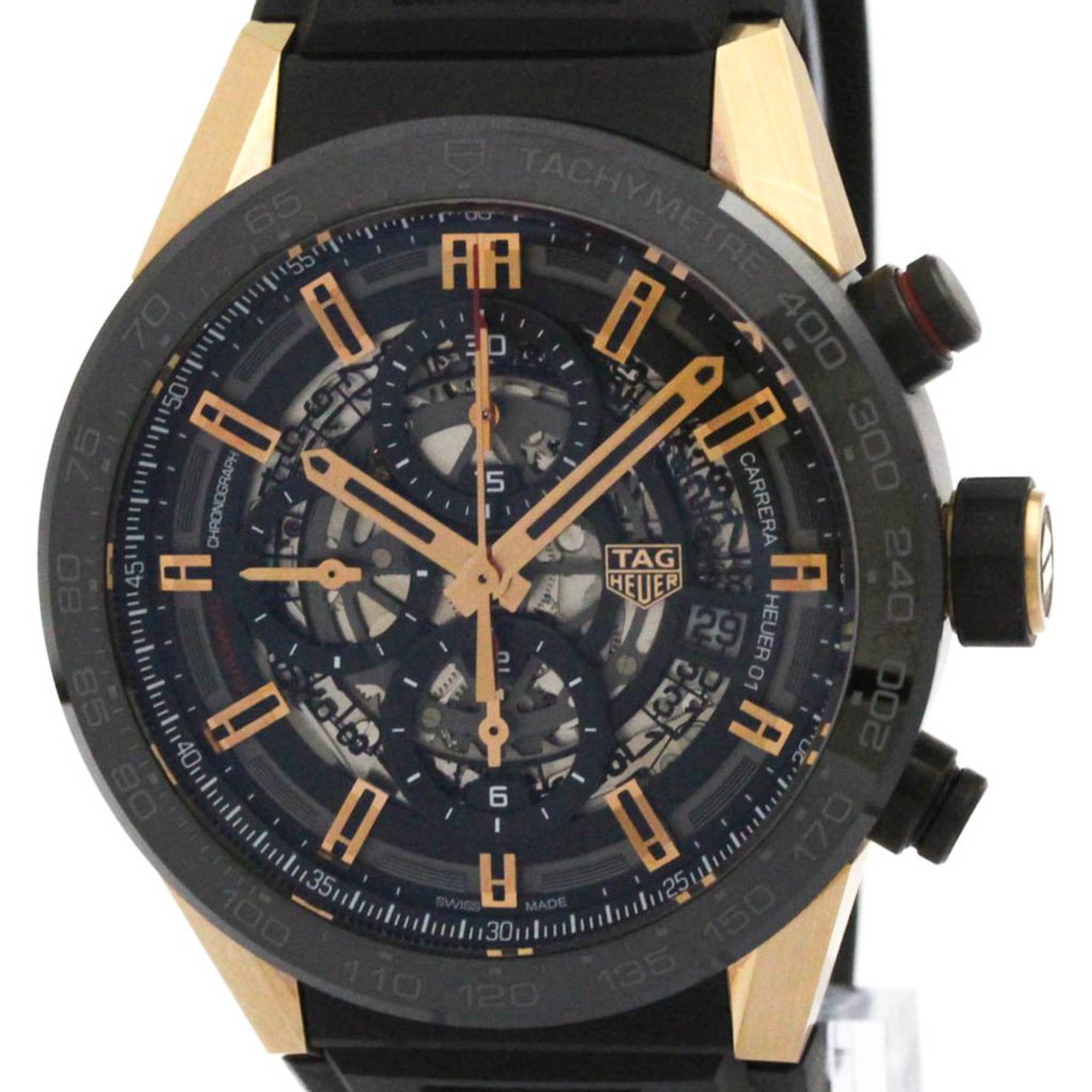 TAG HEUER Carrera Heuer 01 Chronograph Automatic Mens Watch CAR205A Polished