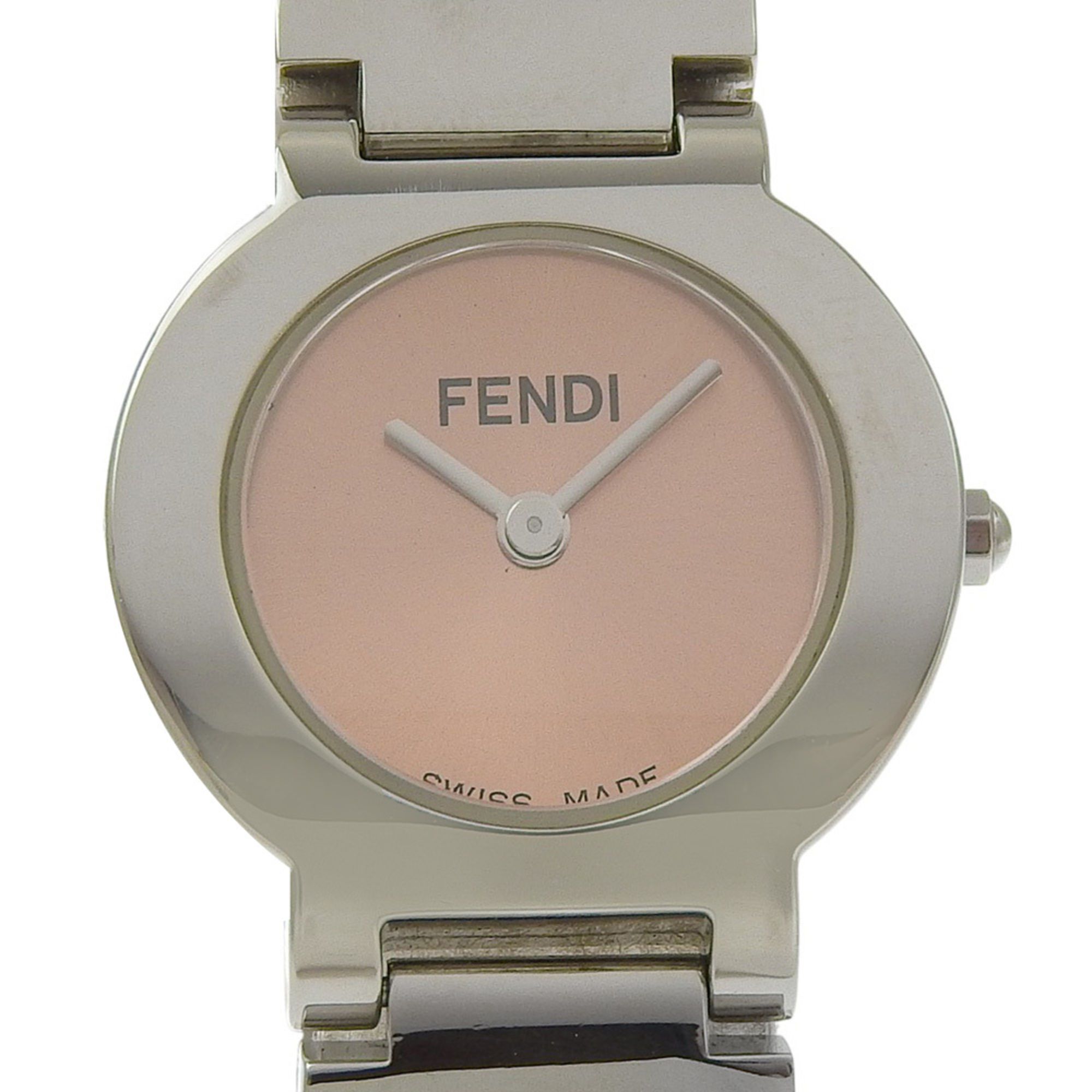 Fendi Olologi Women's Watch, 3050L Stainless Steel, Quartz Movement, Analog Display, Orange Dial