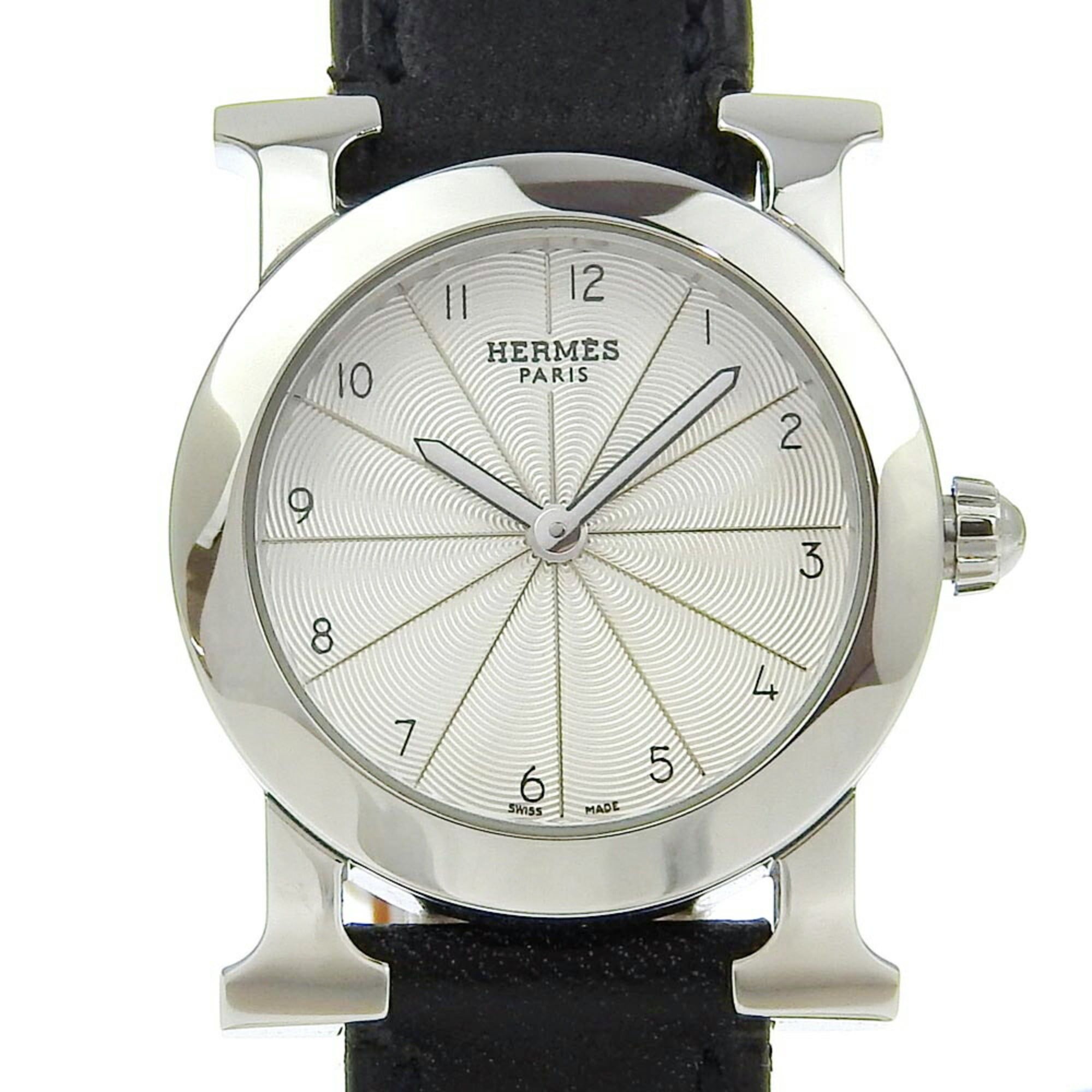 Hermes HERMES H watch Rondo wristwatch HR1.210 Stainless steel x embossed leather 2006 ?J Quartz Ana