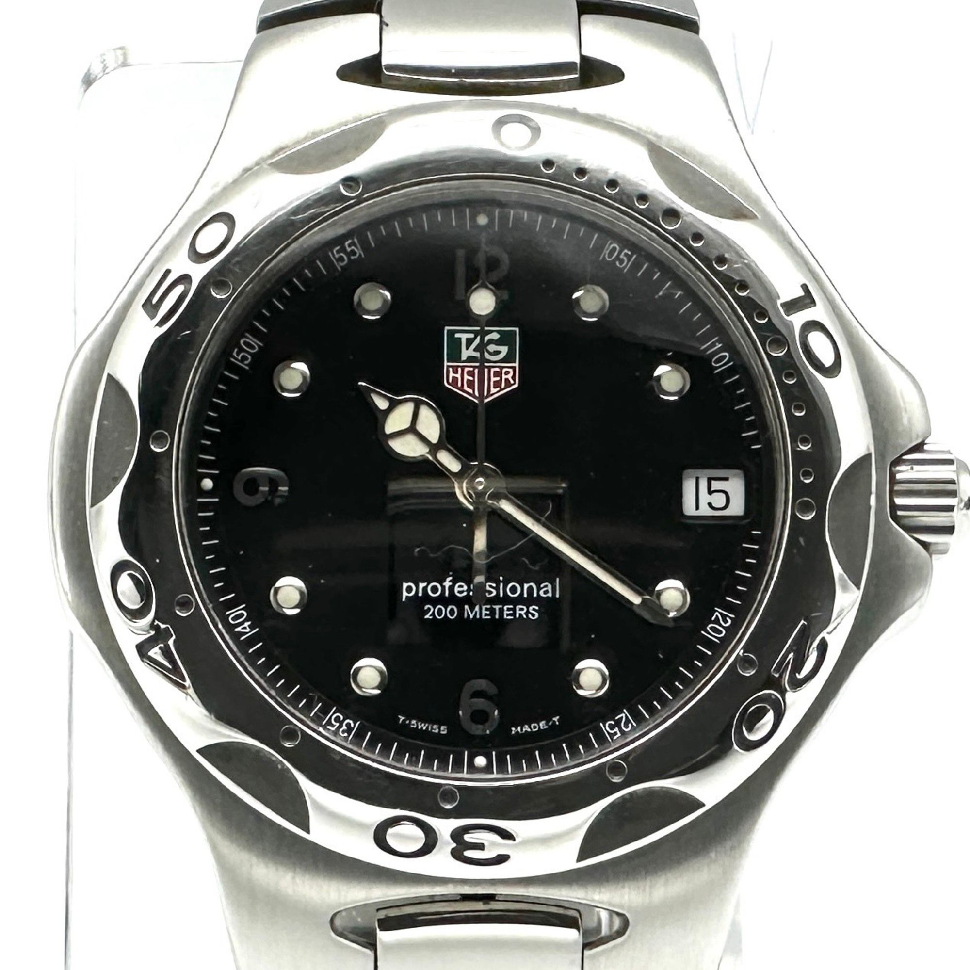 TAG HEUER Kirium Professional 200 Date WL1112 Quartz Stainless Steel Men's Watch with Black Dial
