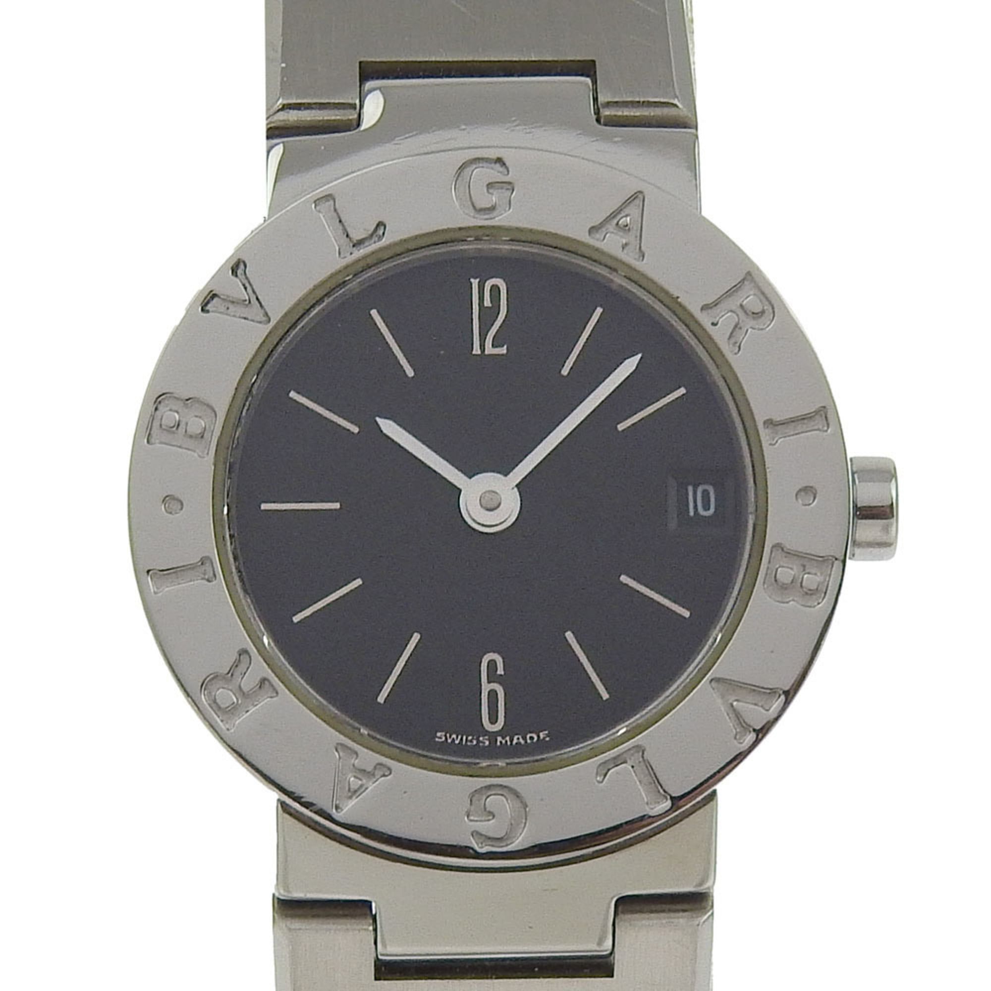 BVLGARI Bvlgari Watch BB23SS Stainless Steel Quartz Analog Display Black Dial Women's I220724028