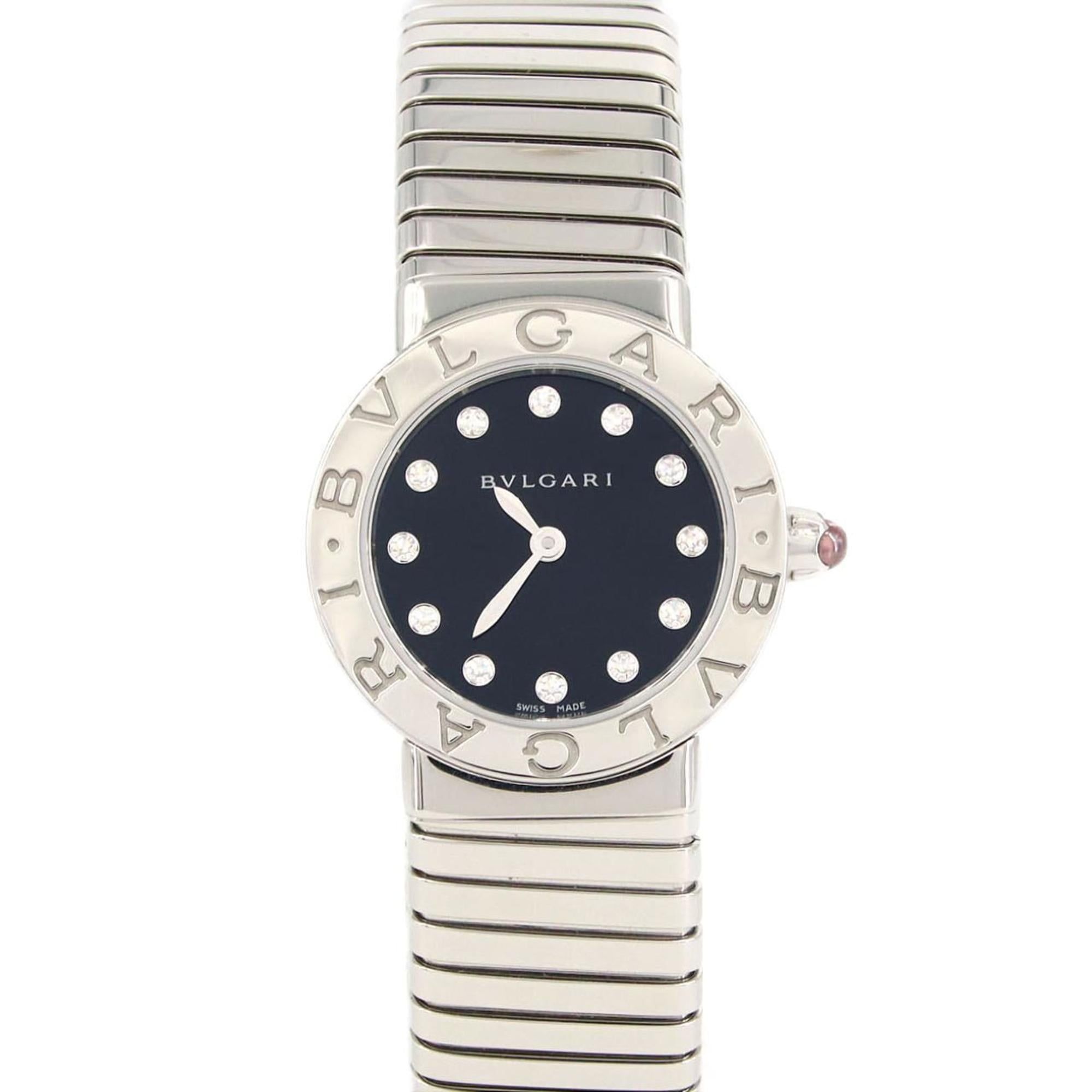 Bvlgari Tubogas 12P Medium BBL262TS BBL262TBSS 12 SS Quartz Watch