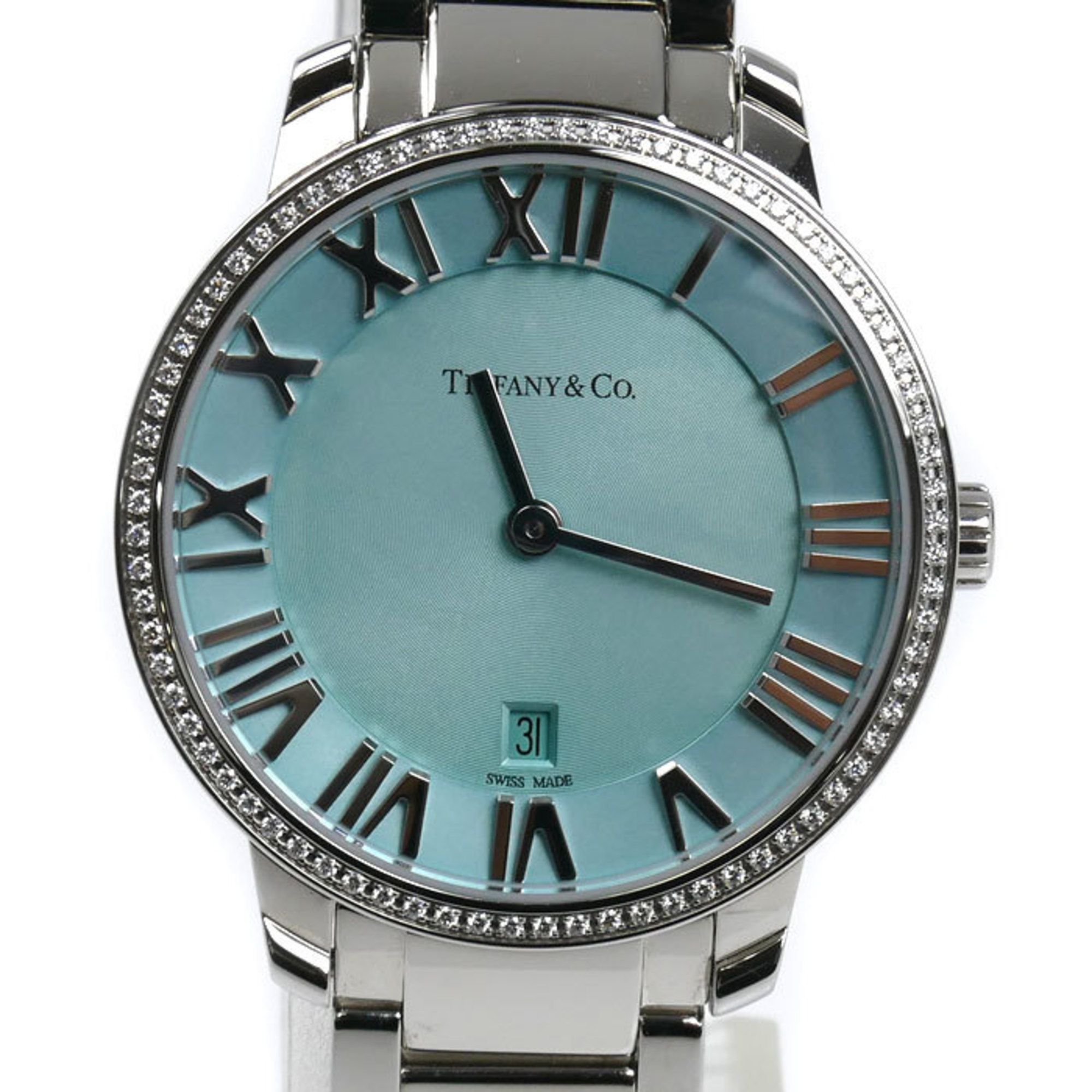 TIFFANY & Co. Tiffany Atlas 2-Hand 31mm Diamond Bezel Watch, Battery-Operated, Women's, 63452858