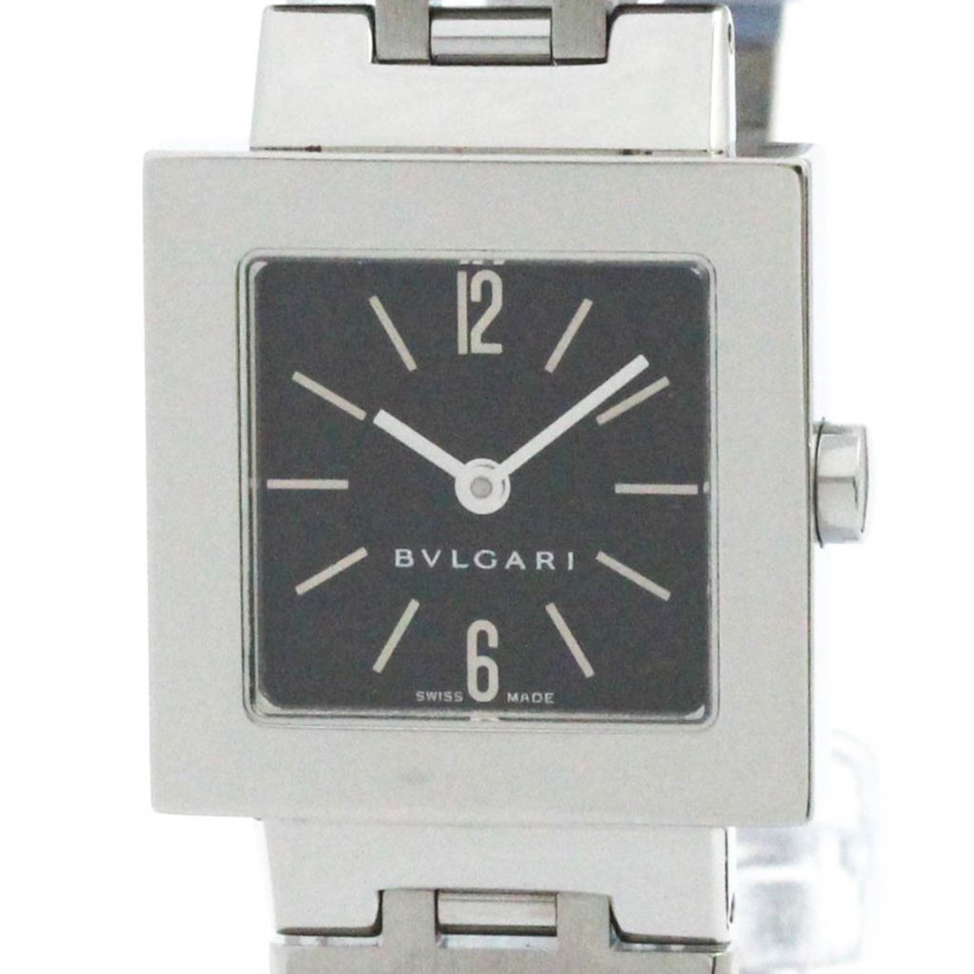 BVLGARI Quadrato Stainless Steel Quartz Ladies Watch SQ22SSS Polished