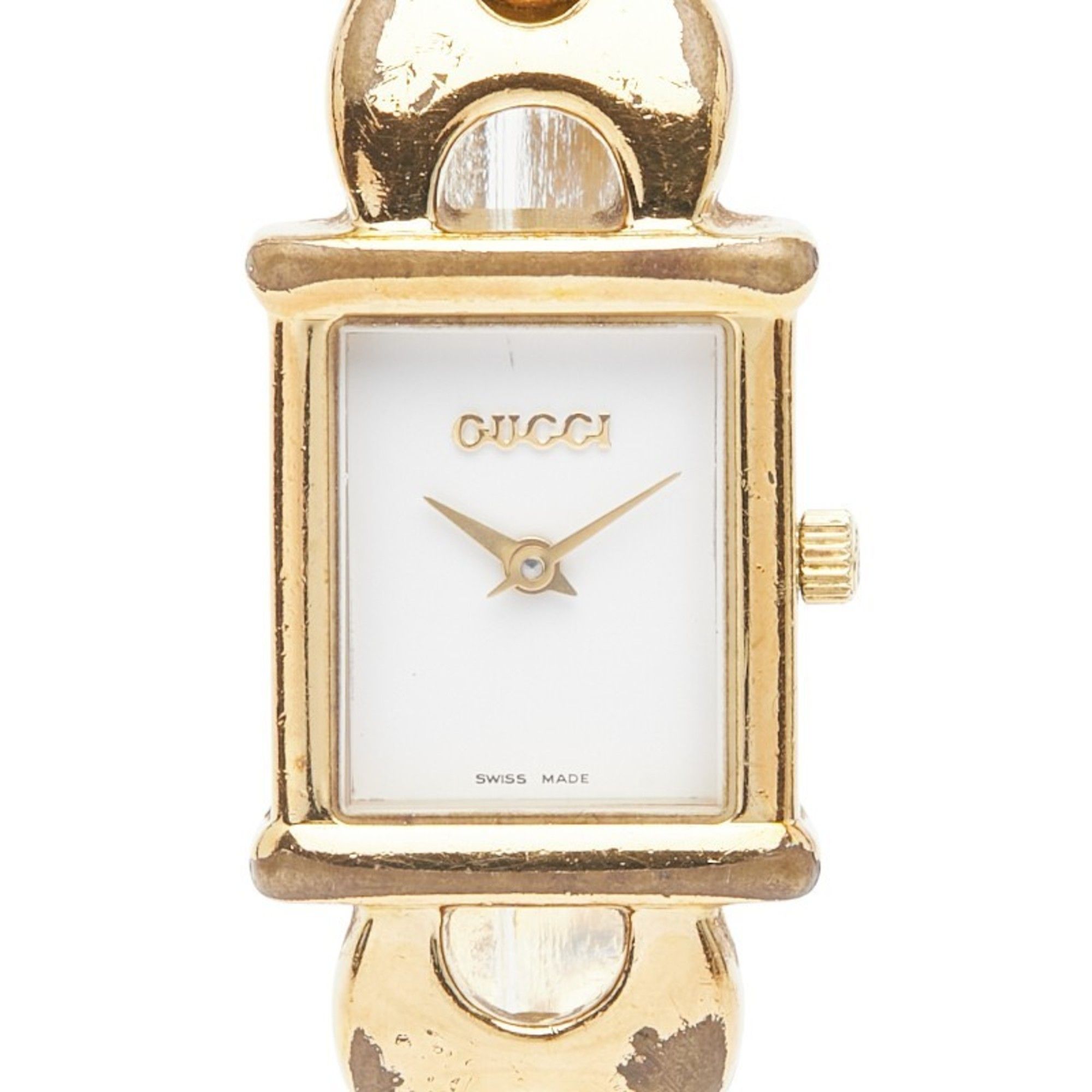 Gucci 1800L Quartz Watch with White Dial and Stainless Steel, Women's