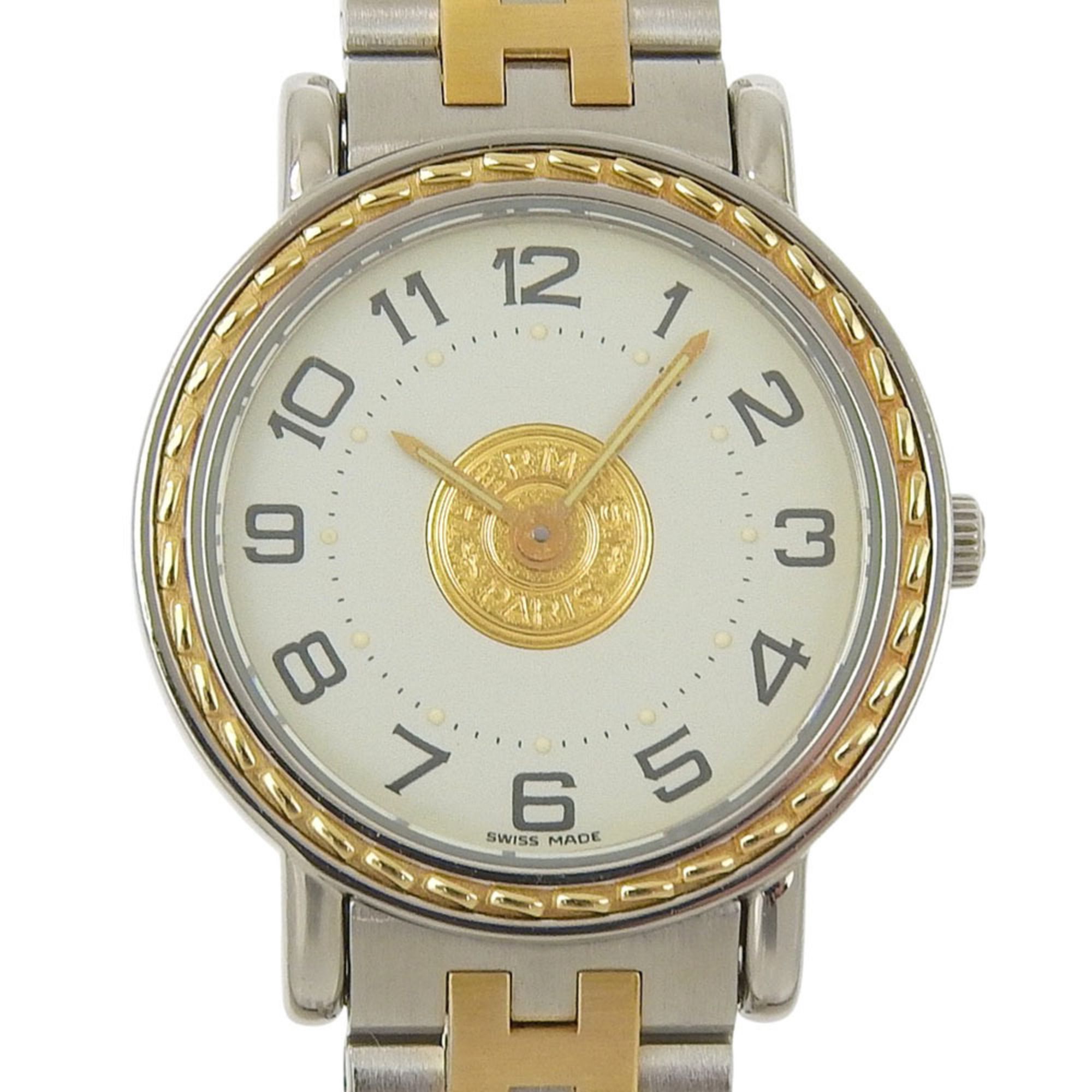 Hermès Serie SE4.220 Women's Stainless Steel Quartz Analog Display White Dial Watch