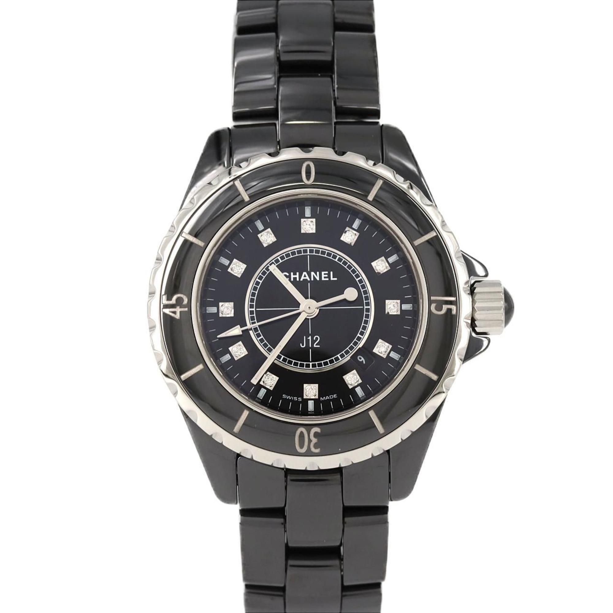 Chanel J12 33mm Ceramic 12P H1625 Quartz Watch