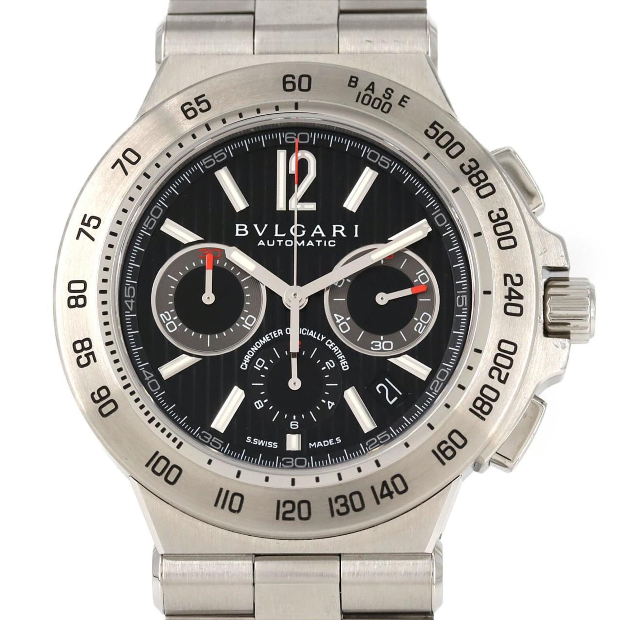 Bvlgari Diagono Professional Tachymetric Chronograph DP42SCH DP42BSSDCH Stainless Steel Automatic Wa