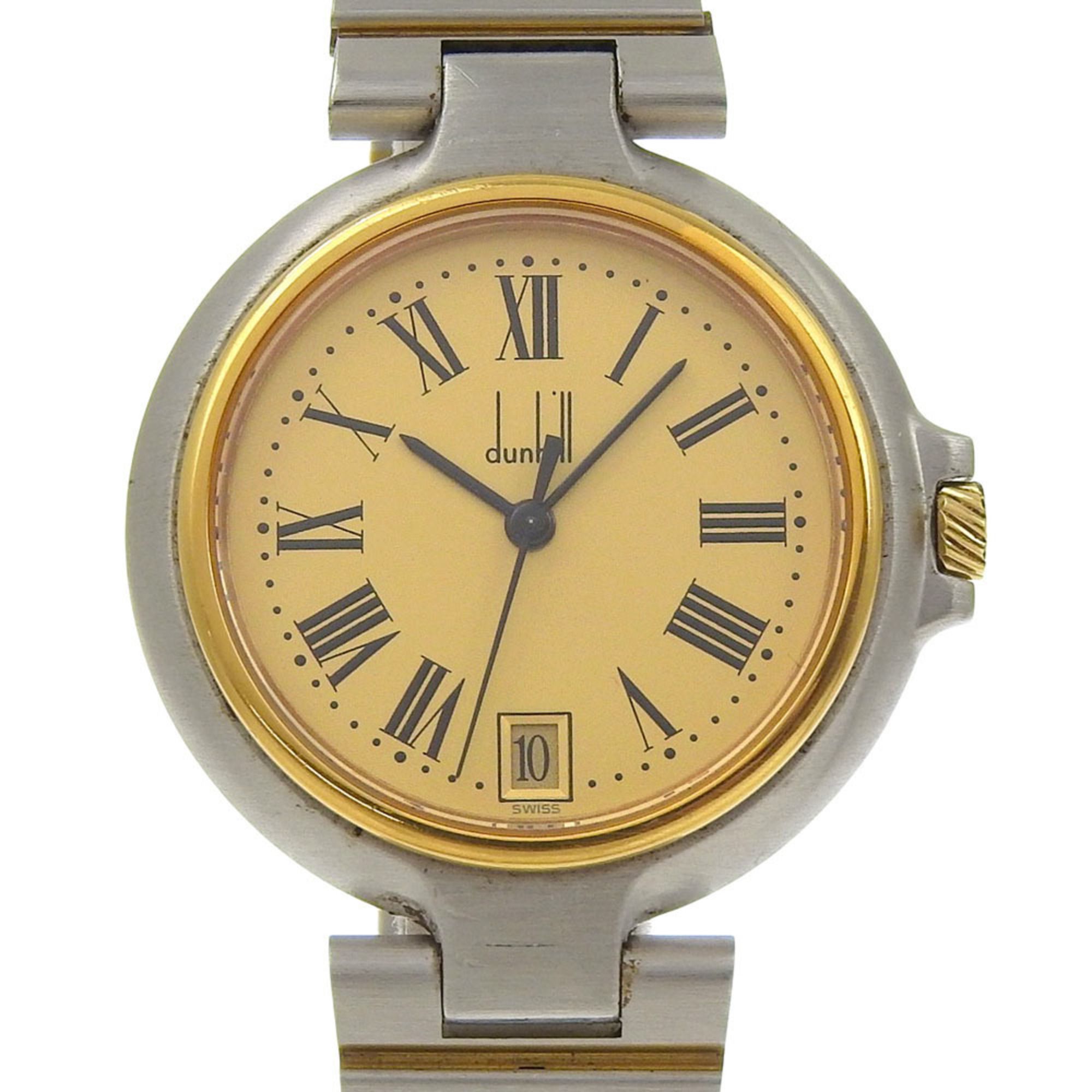 Dunhill Women's Stainless Steel Quartz Analog Watch with Gold Dial